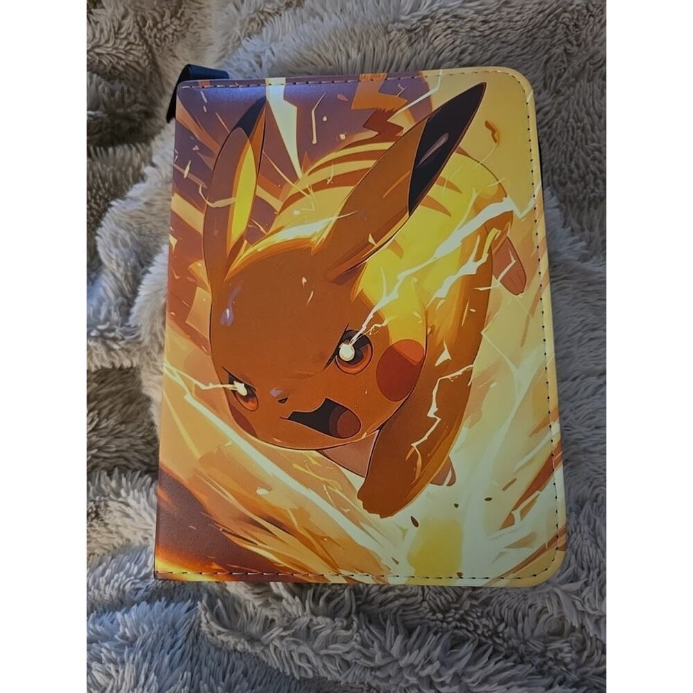 Pikachu Pokemon Trading Card 3 Ring Binder 9.5x7 50 Pages